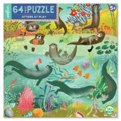 Eeboo 64 Piece Puzzle - Otters at Play